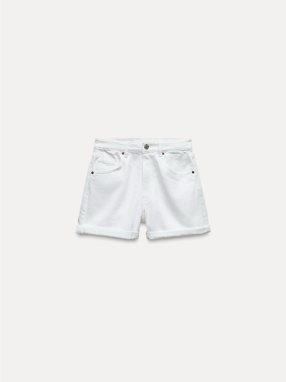 Zara White Denim Women's Shorts